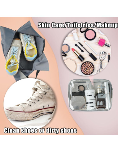 Juego de 8 Cubos de Compresión Hitanfe para Viaje Naranja