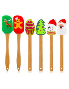 Espátulas de Silicona de Navidad Patelai - 6 Piezas