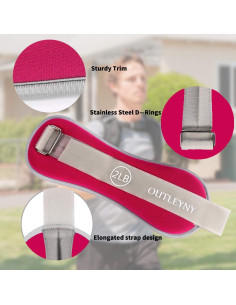 Pesas de Muñeca Ajustables OUTLEYNY 0.91 kg - Fitness Unisex 2