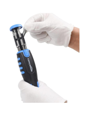 Destornillador Carraca Magnético 12 en 1 Amazon Basics