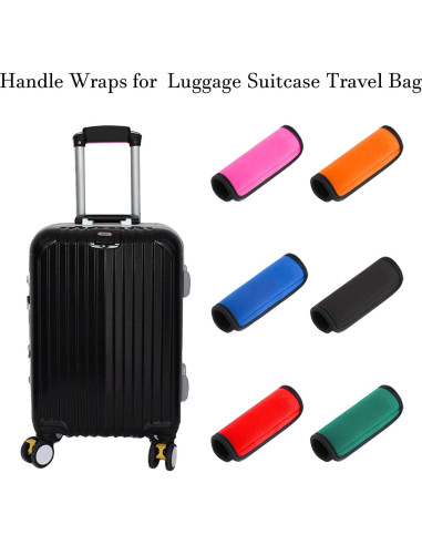 2 Fundas para Mangos de Equipaje Jcpmcxs Neopreno Negro