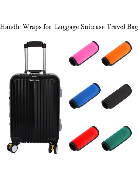 2 Fundas para Mangos de Equipaje Jcpmcxs Neopreno Negro