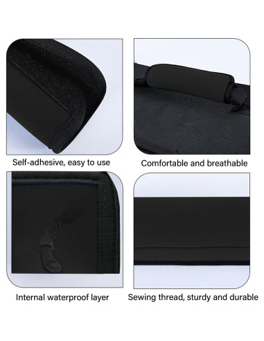 2 Fundas para Mangos de Equipaje Jcpmcxs Neopreno Negro