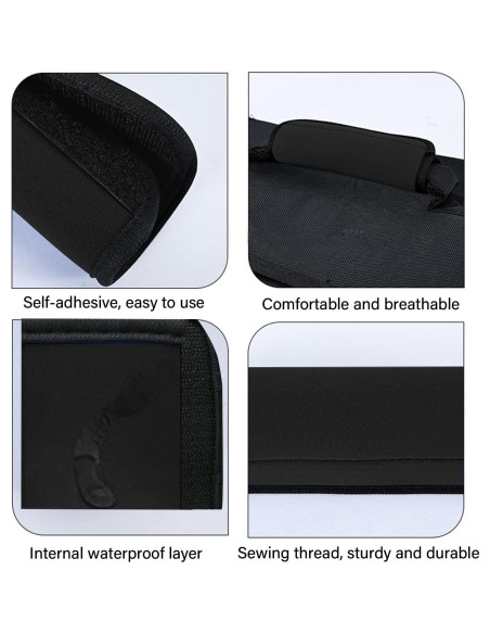 2 Fundas para Mangos de Equipaje Jcpmcxs Neopreno Negro