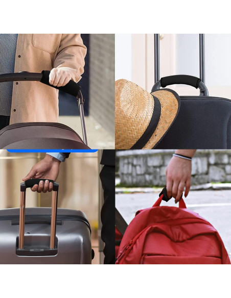 2 Fundas para Mangos de Equipaje Jcpmcxs Neopreno Negro