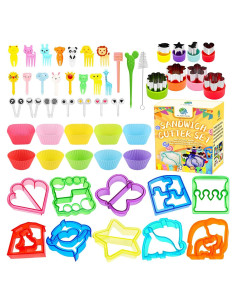 Kit de Cortadores de Sándwich FUNGYAND - 10 Cortadores, 4 Frutas, 25 Palillos