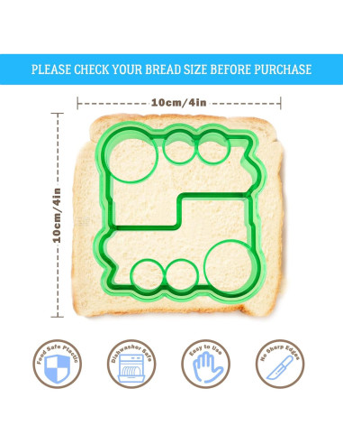 Kit de Cortadores de Sándwich FUNGYAND - 10 Cortadores, 4 Frutas, 25 Palillos