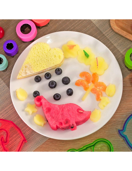Kit de Cortadores de Sándwich FUNGYAND - 10 Cortadores, 4 Frutas, 25 Palillos