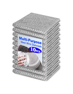 10 Paños de Limpieza Metyond Doble Capa 20x20 cm Sin Rayones