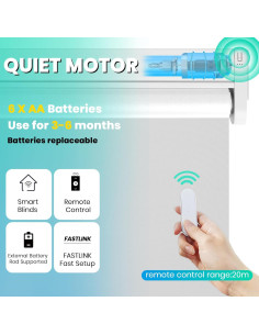 Persiana Enrollable Motorizada Allesin 68,5x182,9cm Blanca 2