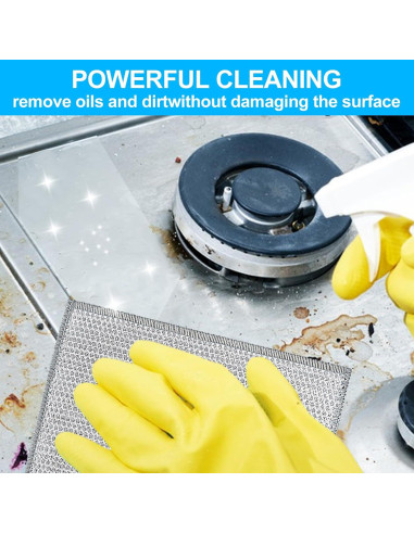 10 Paños de Limpieza Metyond Doble Capa 20x20 cm Sin Rayones