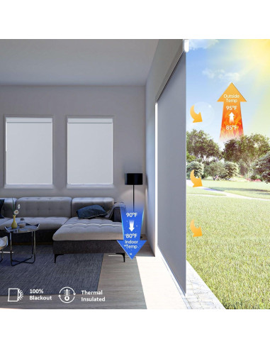 Persianas Motorizadas Ilot Queyries 86,36x182,88 cm Blancas