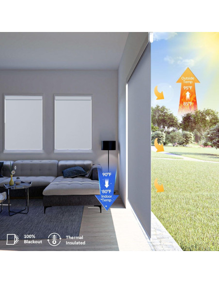 Persianas Motorizadas Ilot Queyries 86,36x182,88 cm Blancas