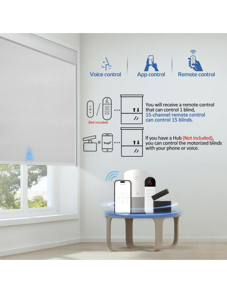 Persianas Motorizadas Ilot Queyries 86,36x182,88 cm Blancas