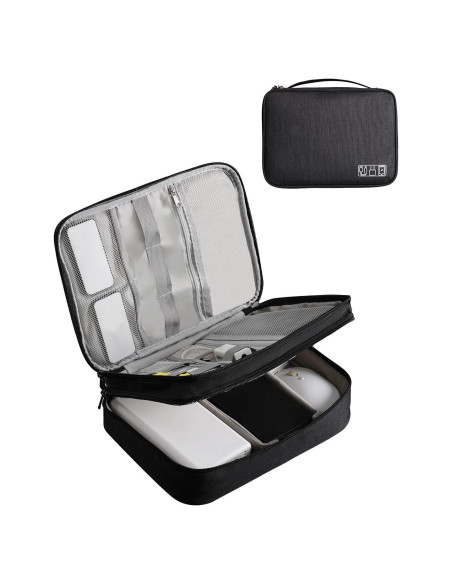 Organizador de Electrónicos OrgaWise 3 Capas Negro 28x21x9cm
