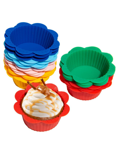 24 Forros de Silicona Reutilizables LGQUK para Muffin