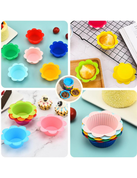 24 Forros de Silicona Reutilizables LGQUK para Muffin