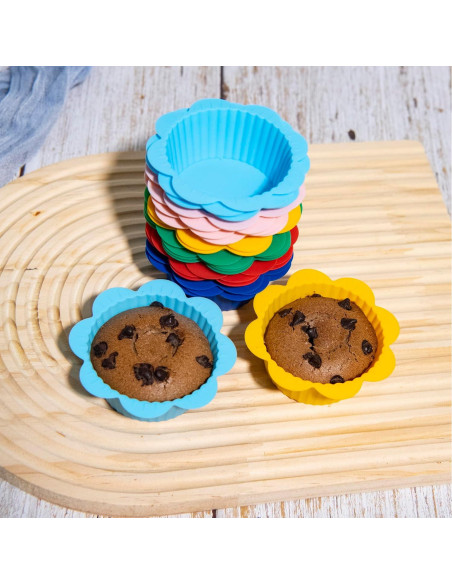 24 Forros de Silicona Reutilizables LGQUK para Muffin