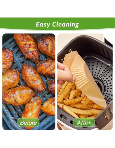 360 Pcs Papel Pergamino 20 cm Tripho para Freidora de Aire