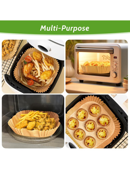 360 Pcs Papel Pergamino 20 cm Tripho para Freidora de Aire