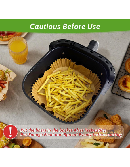 360 Pcs Papel Pergamino 20 cm Tripho para Freidora de Aire