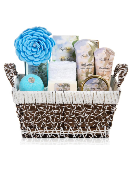 Cesta de Spa Aqua Elegante - Set de Baño Jazmín y Lavanda Cesta de Spa Aqua Elegante - Set de Baño Jazmín y Lavanda