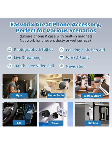 Soporte Magnético para Teléfono Easvorix Universal Negro