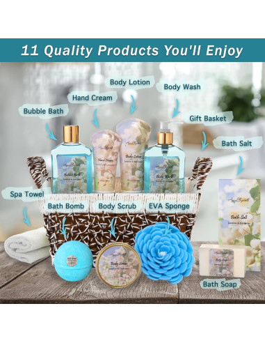 Cesta de Spa Aqua Elegante - Set de Baño Jazmín y Lavanda