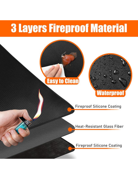 Mats de Grill Amerbro 24x31in Resistentes al Calor Mats de Grill Amerbro 24x31in Resistentes al Calor