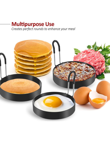 Anillos de Cocción Laxinis World Acero Inoxidable 4 Piezas