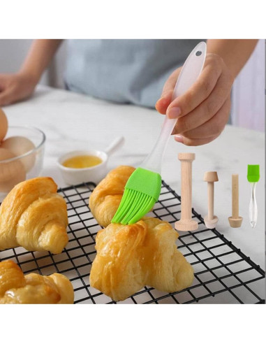 Juego de Prensadores de Tartas de Madera BRYHZKCM Set de 4