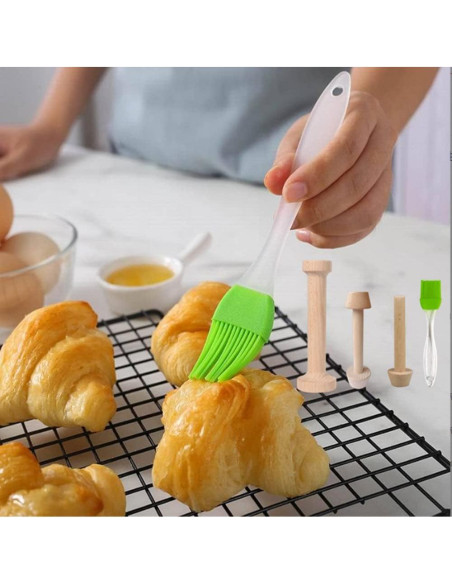 Juego de Prensadores de Tartas de Madera BRYHZKCM Set de 4