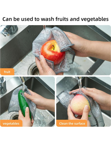 5 Paños de Cocina DyPinYise de Alambre 20x20 cm