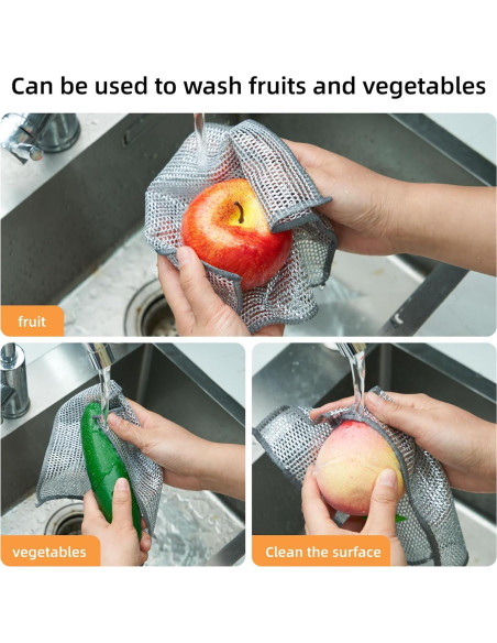 5 Paños de Cocina DyPinYise de Alambre 20x20 cm