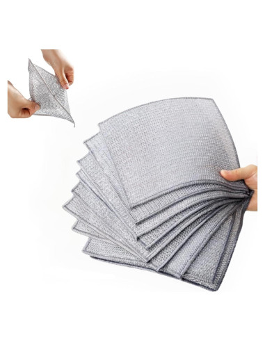 15 Paños de Limpieza de Alambre Sqsxgz 19x19 cm Reutilizables