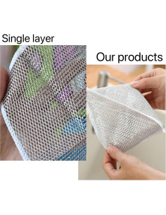 15 Paños de Limpieza de Alambre Sqsxgz 19x19 cm Reutilizables 2