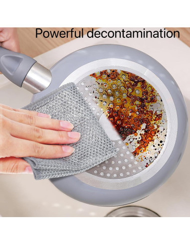 15 Paños de Limpieza de Alambre Sqsxgz 19x19 cm Reutilizables