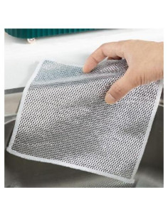 10 Paños de Cocina Biaoyun de Microfibra 19.81 cm - Plata