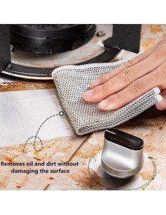 10 Paños de Cocina Biaoyun de Microfibra 19.81 cm - Plata 2