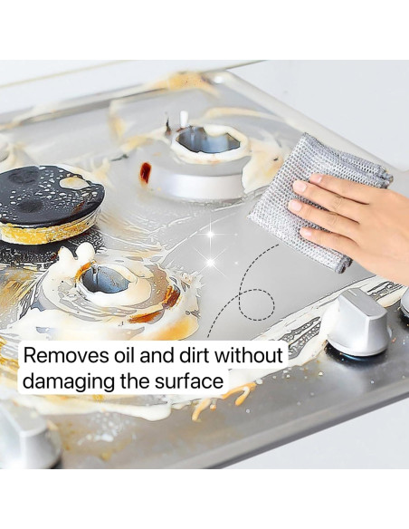 15 Paños de Limpieza de Alambre Sqsxgz 19x19 cm Reutilizables