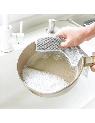 10 Paños de Cocina Biaoyun de Microfibra 19.81 cm - Plata