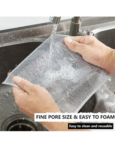 10 Paños de Cocina Biaoyun de Microfibra 19.81 cm - Plata