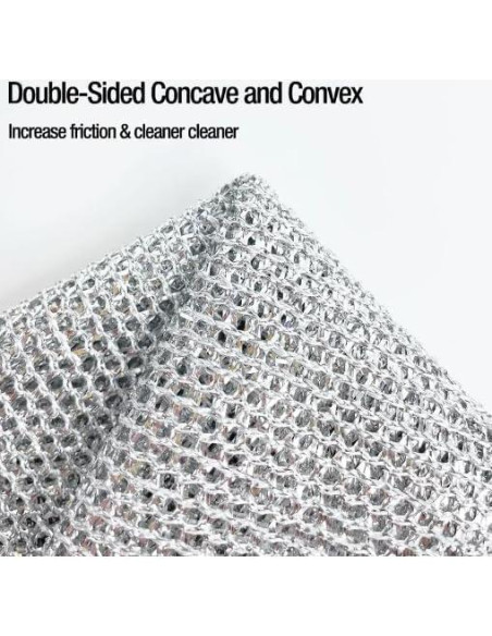 10 Paños de Cocina Biaoyun de Microfibra 19.81 cm - Plata