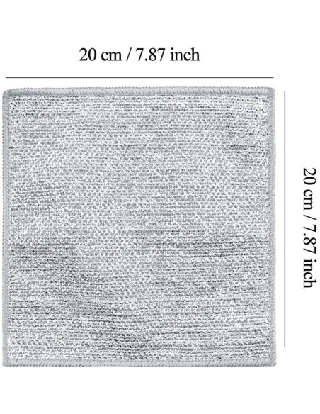 15 Paños de Limpieza de Alambre Sqsxgz 19x19 cm Reutilizables