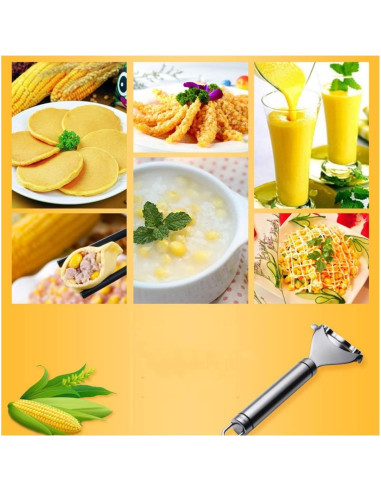 Cortador de Maíz Genérico Acero Inoxidable 2 Piezas