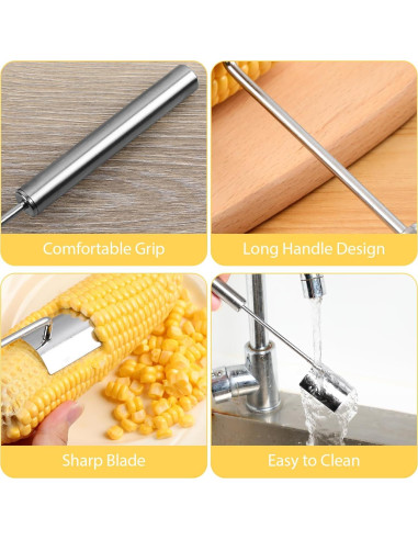 Desgranador de Maíz Taduno de Acero Inoxidable 25.9 cm