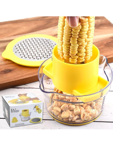 Desgranador de Maíz YUIXLIN con Tazón Colector Amarillo