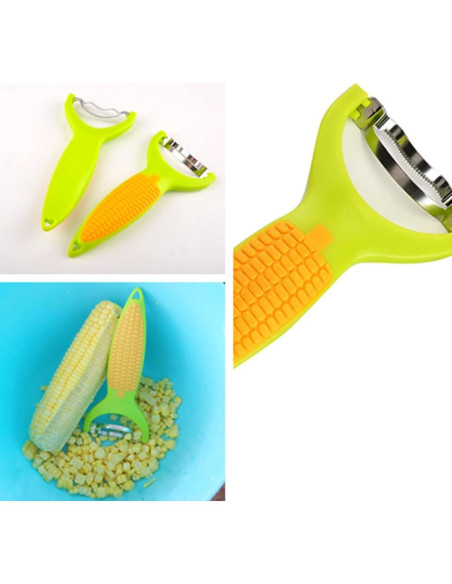 Desgranador de Maíz RUITASA 2PCS Acero Inoxidable Verde