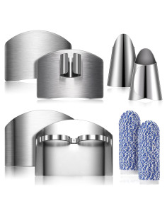 Juego de 8 Protectores de Dedos Acero Inoxidable CHENGU