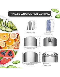 Juego de 8 Protectores de Dedos Acero Inoxidable CHENGU 2